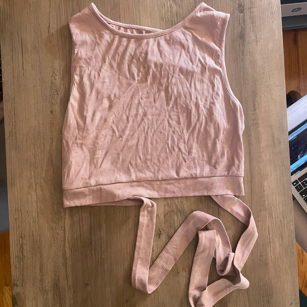 Lilac Open Back Crop Top
